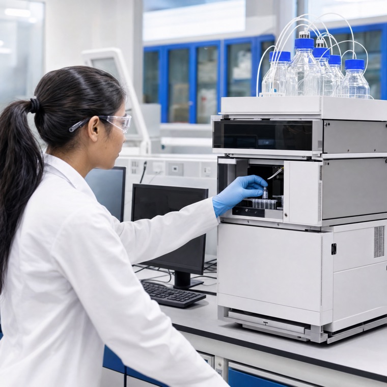 Lab testing setup for evaluating peptide vendor documentation and product quality
